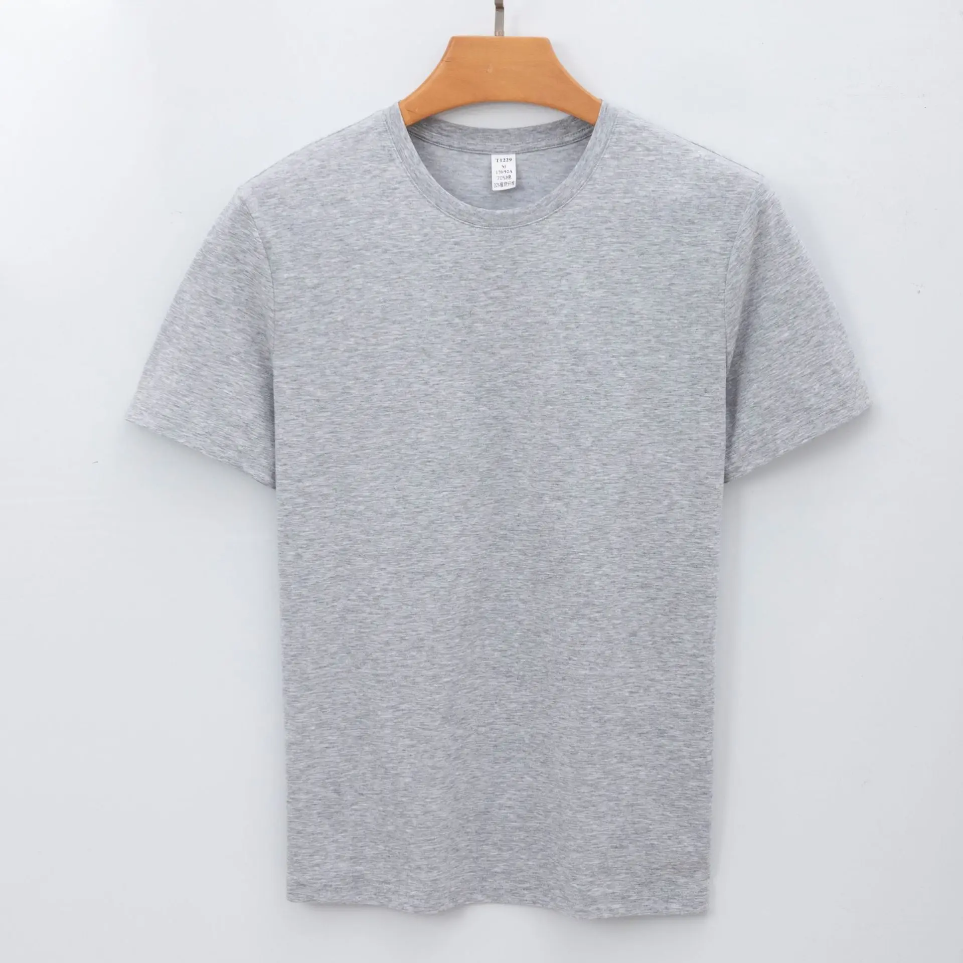 Men's Long-Lasting Cotton T-Shirt Pink Round Neck - Image 9