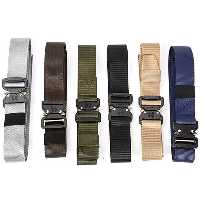 Men's Silver Braided Tactical Belt with Cobra Buckle - Image 8