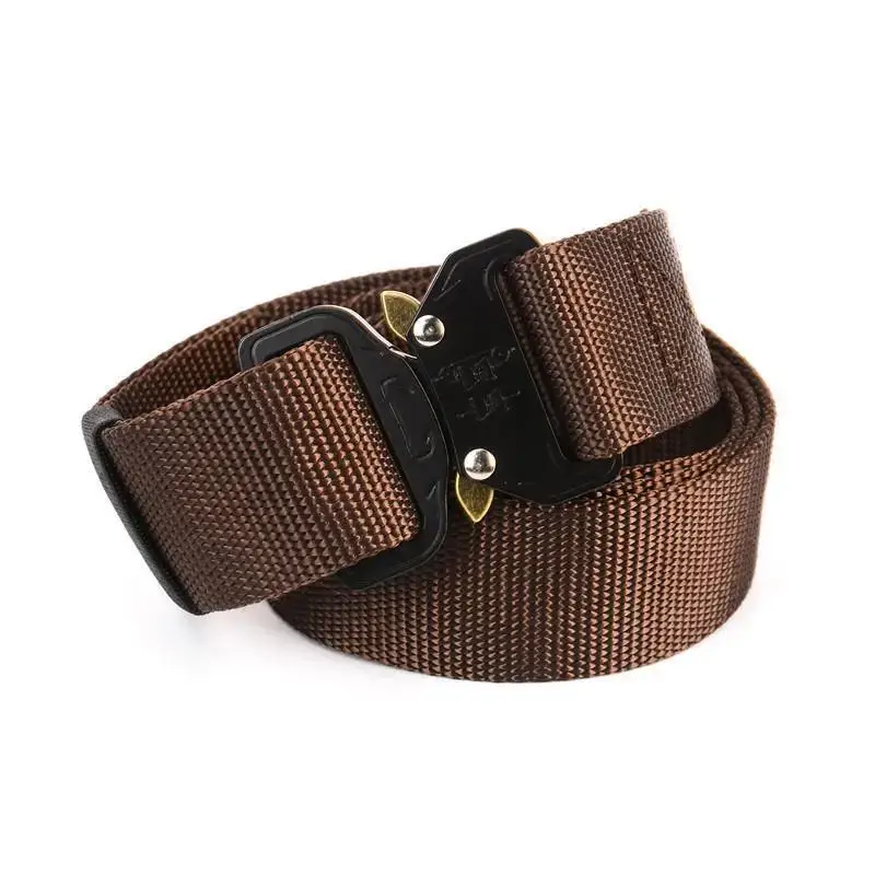 Men's Silver Braided Tactical Belt with Cobra Buckle - Image 3