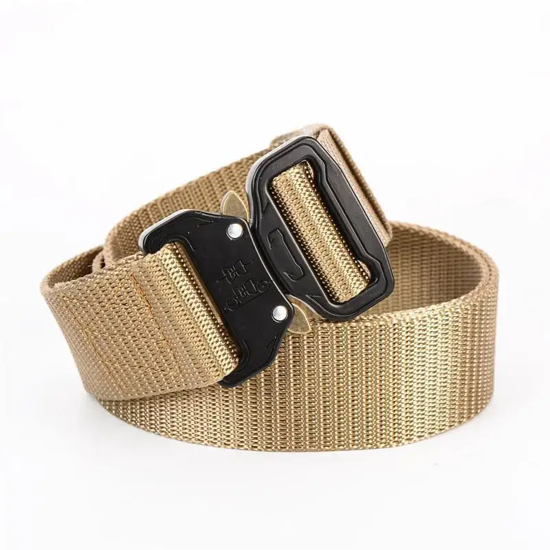Men's Silver Braided Tactical Belt with Cobra Buckle - Image 6