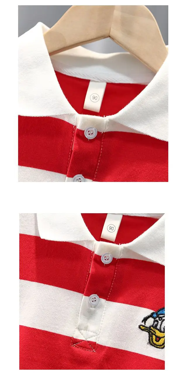 Children Striped Polo Shirt & Black Shorts Set — feature 12