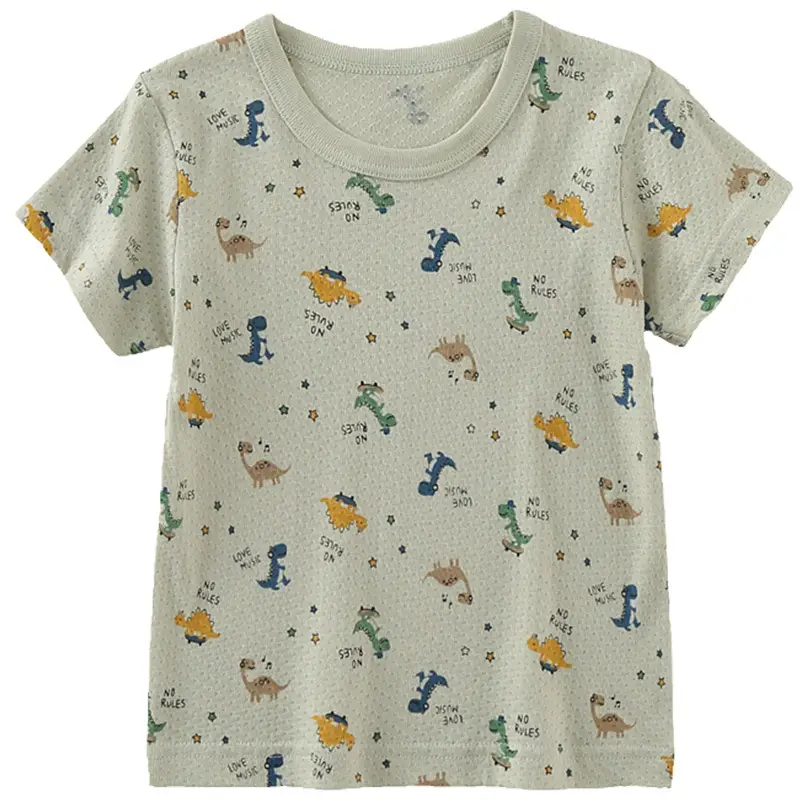 Boys Cotton T-shirt 1+6+10 Years Old Summer Non-Fluorescent