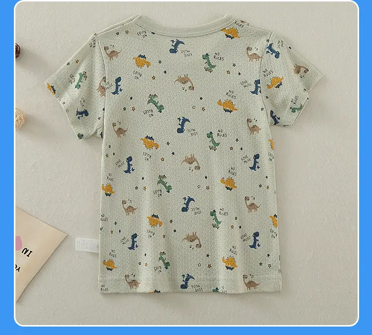 Boys Cotton T-shirt 1+6+10 Years Old Summer Non-Fluorescent — feature 22