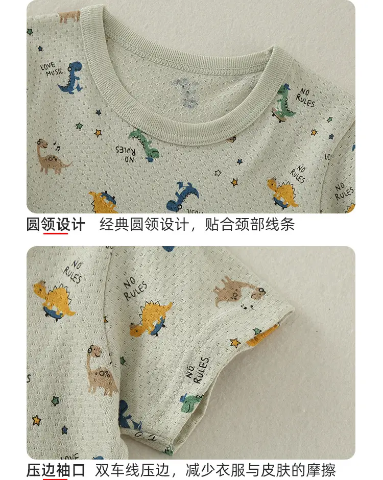 Boys Cotton T-shirt 1+6+10 Years Old Summer Non-Fluorescent — feature 8