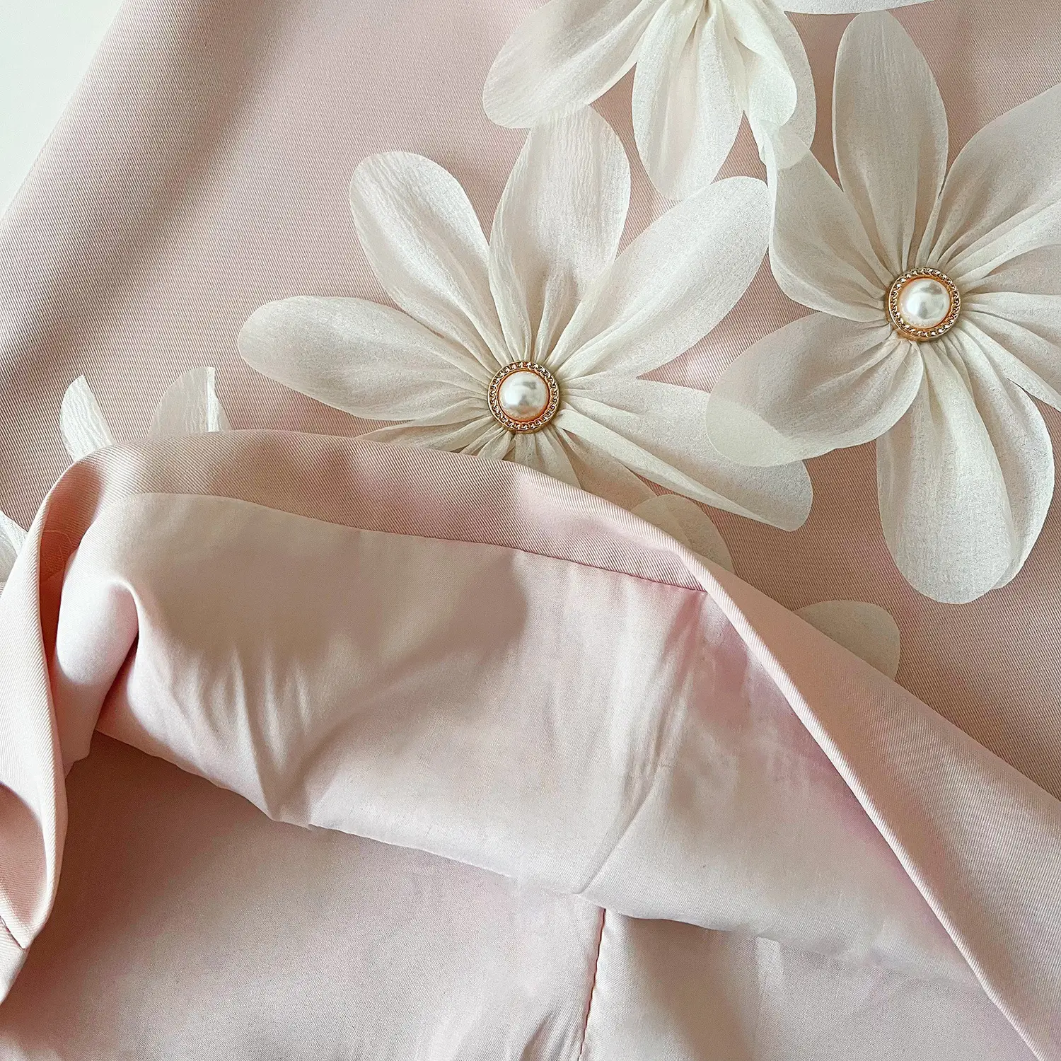 Pink Ice Silk Sleeveless Vest Dress for Girls — feature 8