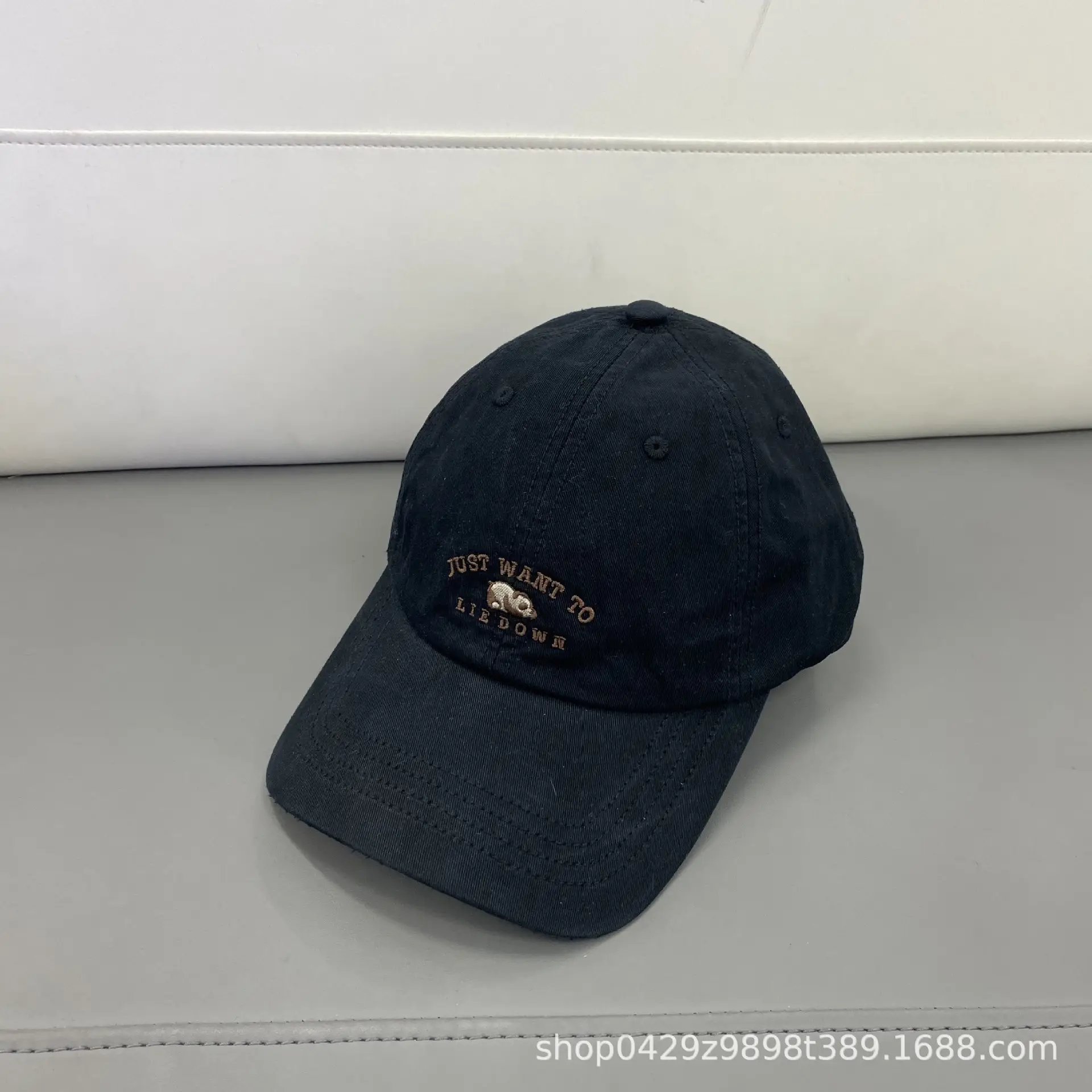 Women's Embroidered Wide Brim Baseball Caps Summer Sun Protection