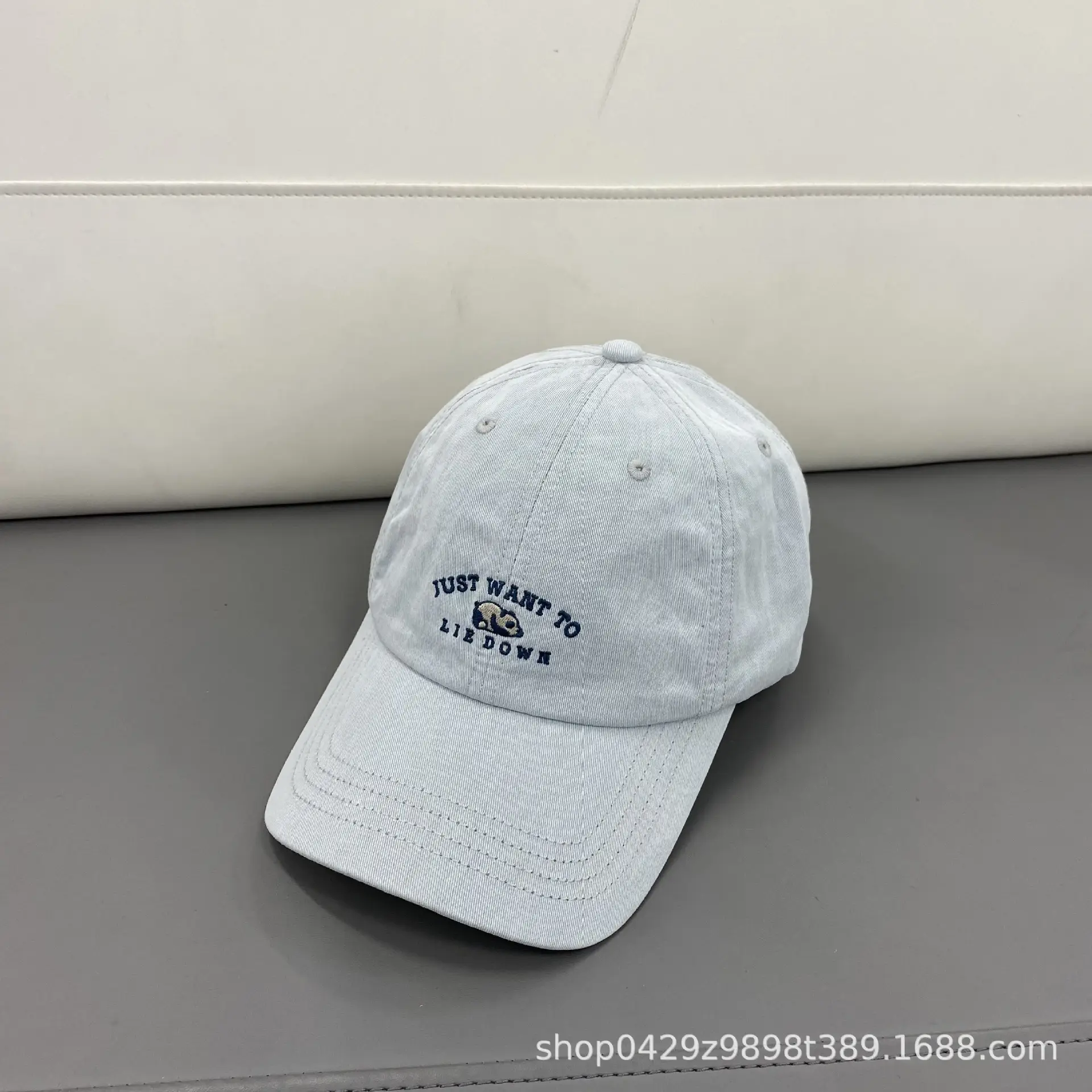 Women's Embroidered Wide Brim Baseball Caps Summer Sun Protection