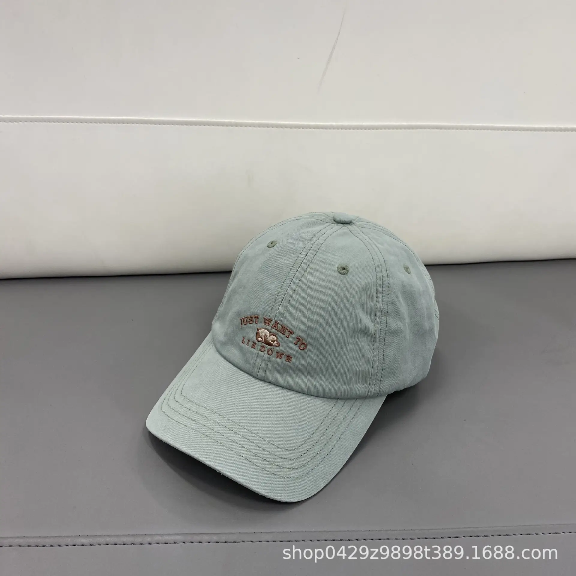 Women's Embroidered Wide Brim Baseball Caps Summer Sun Protection