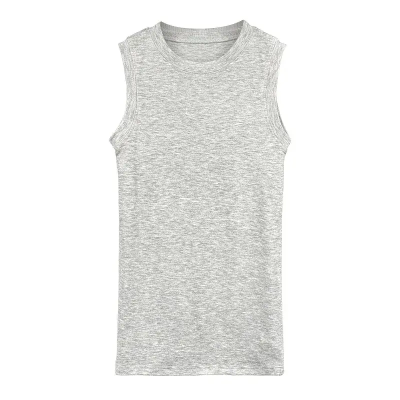 Men Sleeveless Tank Top Navy Blue Slim Fit