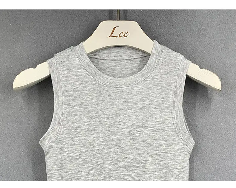 Men Sleeveless Tank Top Navy Blue Slim Fit — feature 19