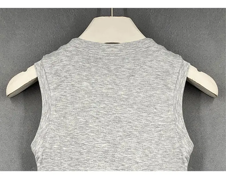 Men Sleeveless Tank Top Navy Blue Slim Fit — feature 20