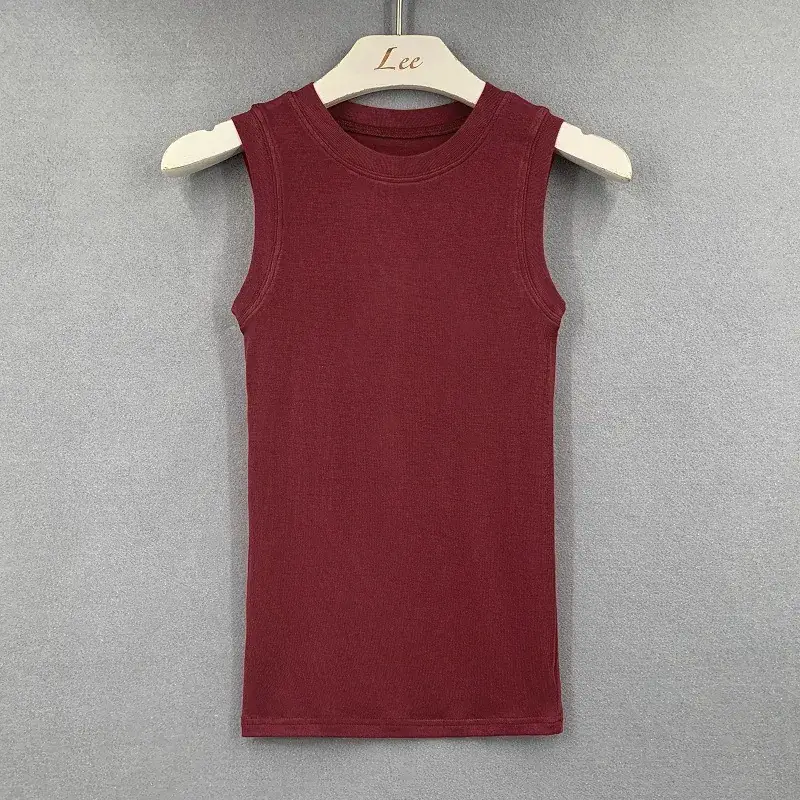 Men Sleeveless Tank Top Navy Blue Slim Fit
