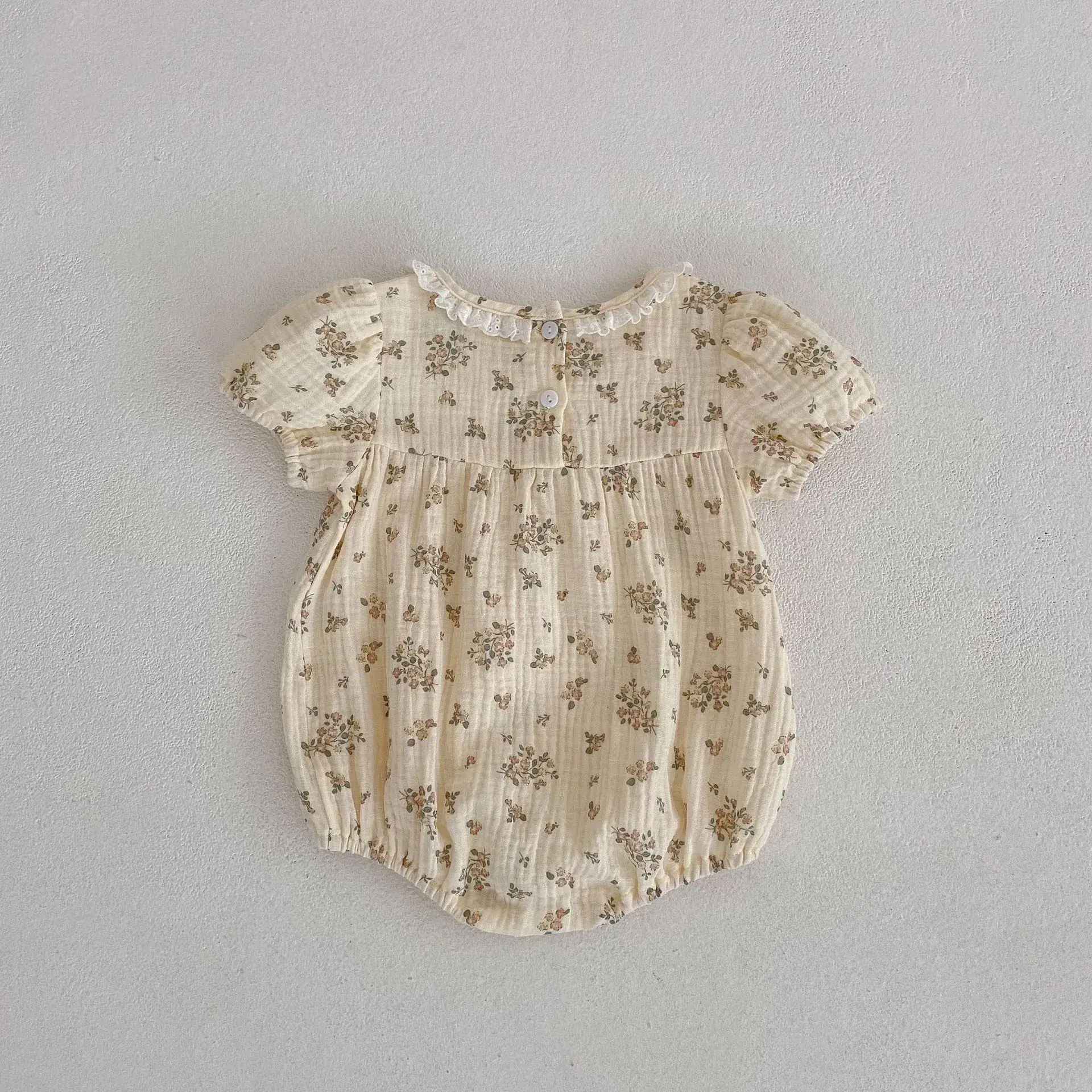 Cotton Floral Lace Baby One-Piece Romper Set — feature 11