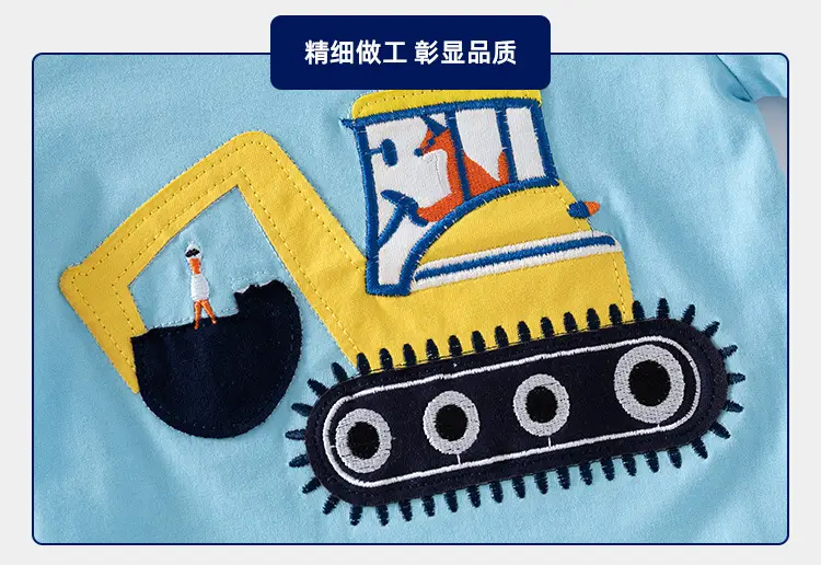 Blue Cartoon Long Sleeve T-Shirt for Boys — feature 9