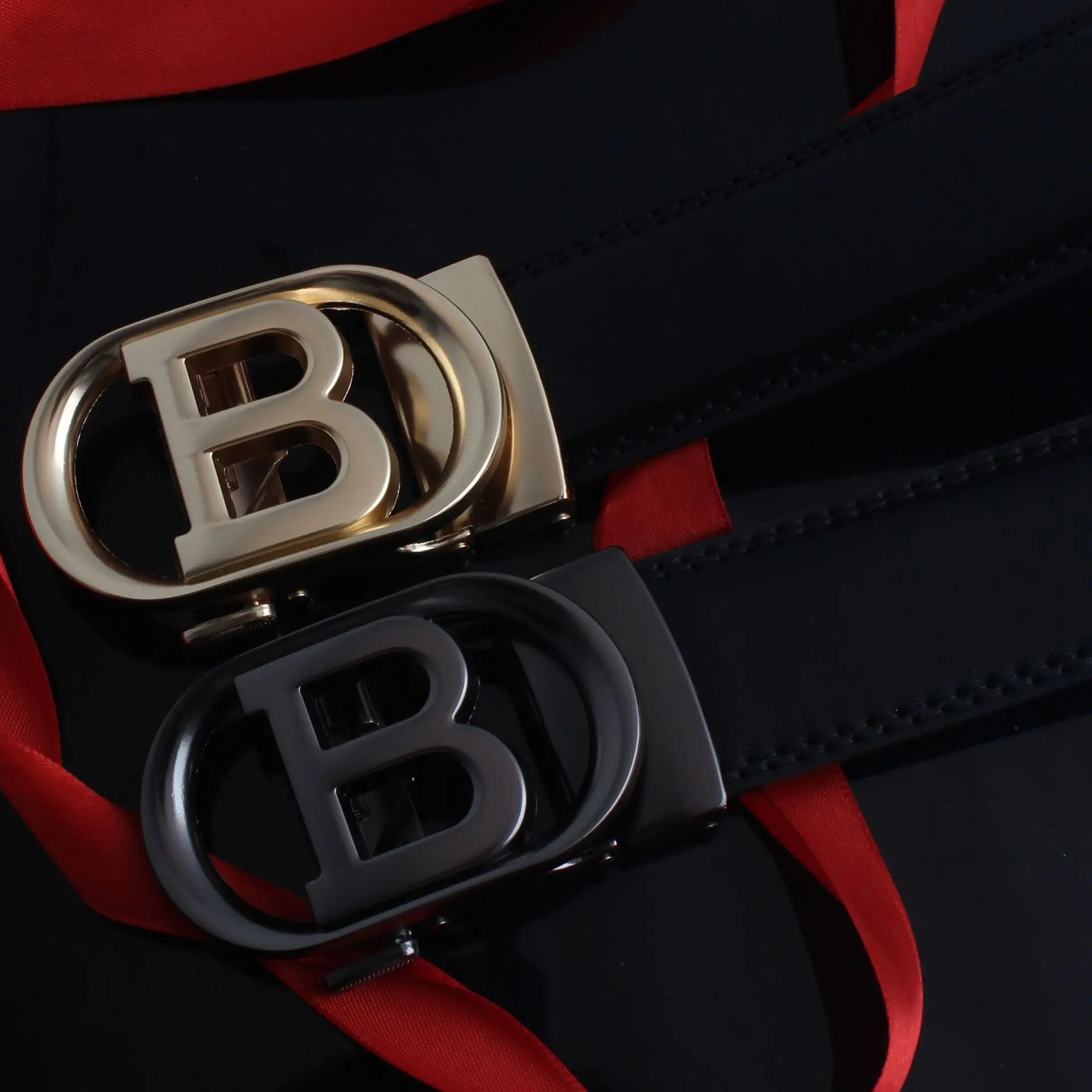 Hongsheng Men's Genuine Leather Letter B Belt - Image 5