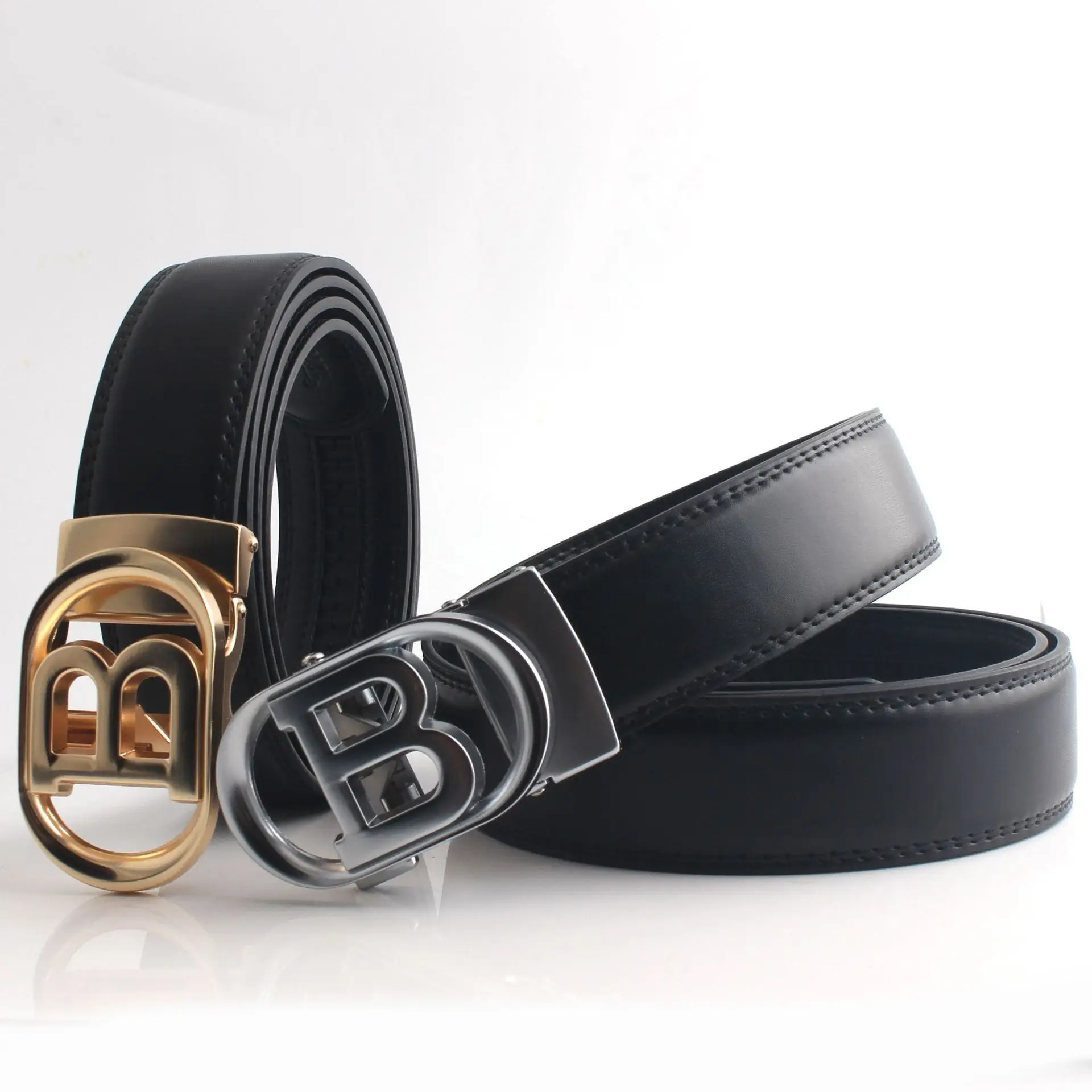 Hongsheng Men's Genuine Leather Letter B Belt — feature 10
