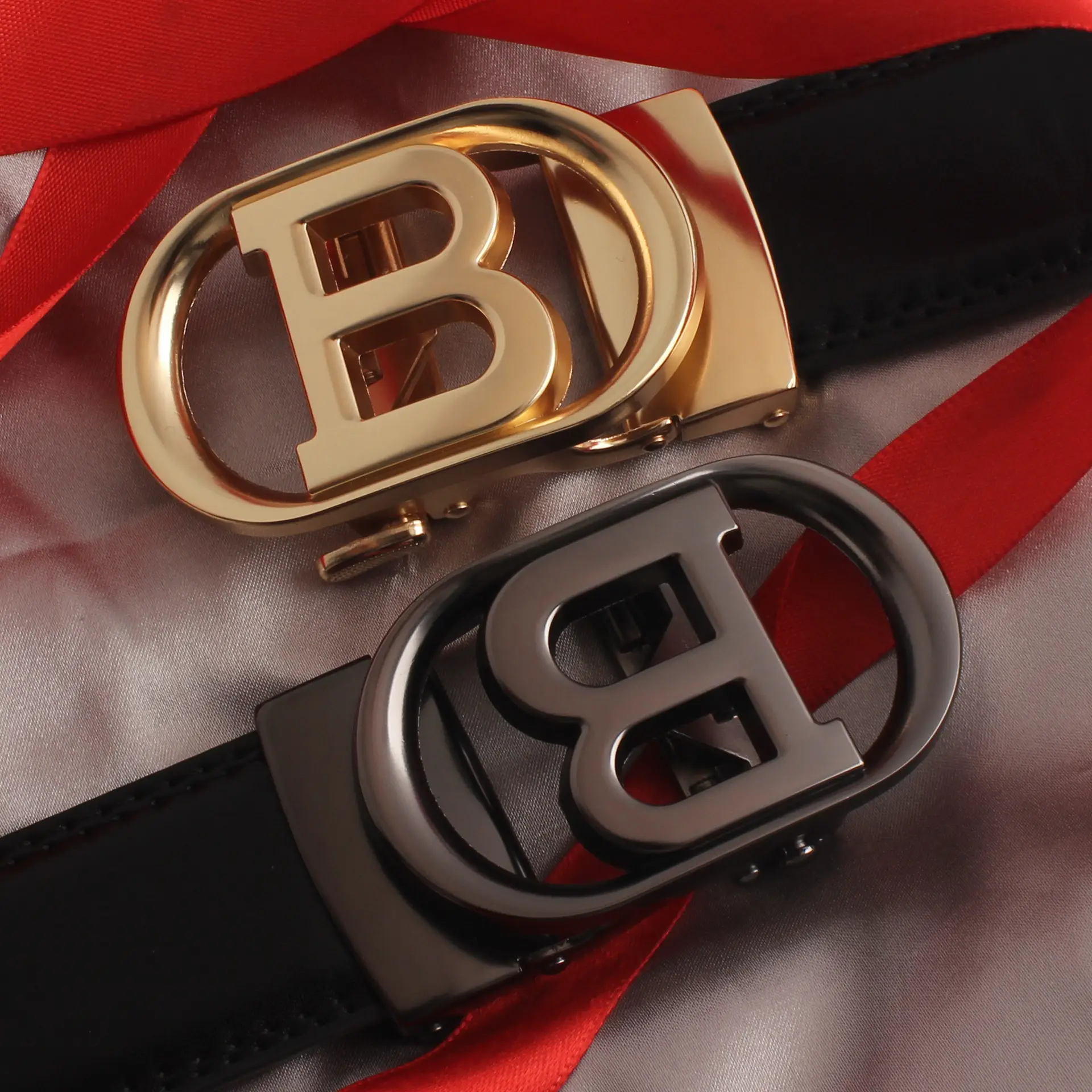 Hongsheng Men's Genuine Leather Letter B Belt — feature 4