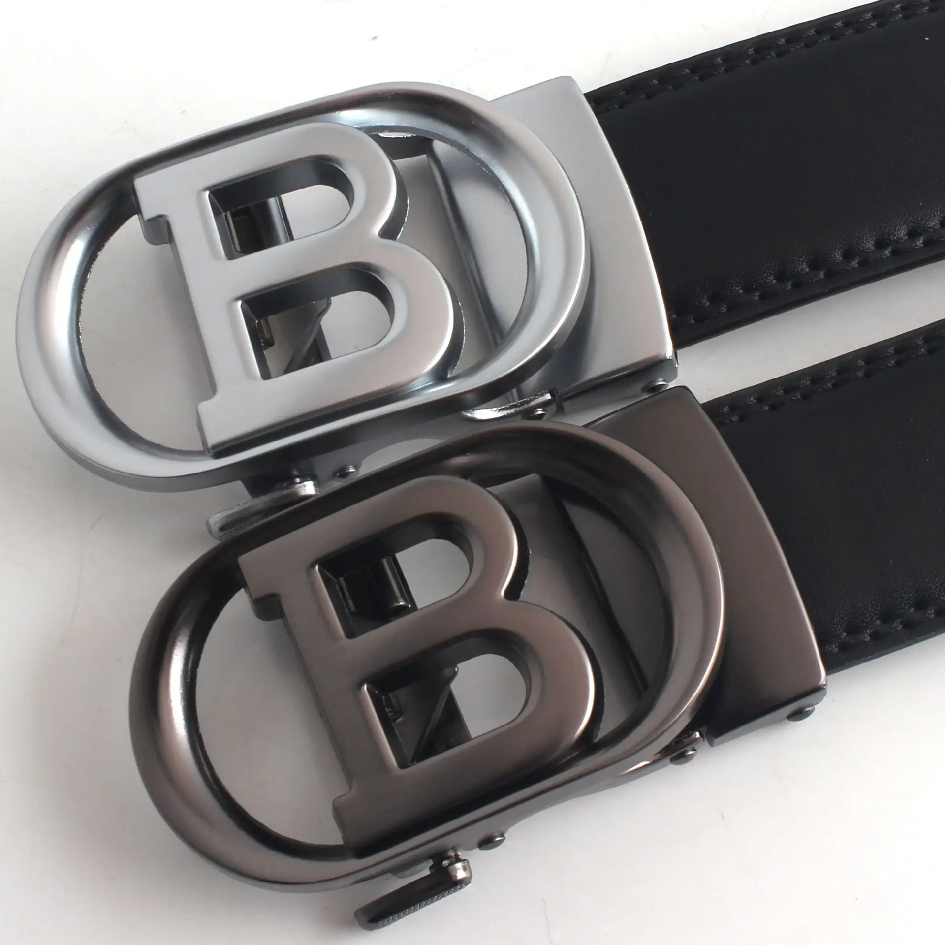 Hongsheng Men's Genuine Leather Letter B Belt — feature 8