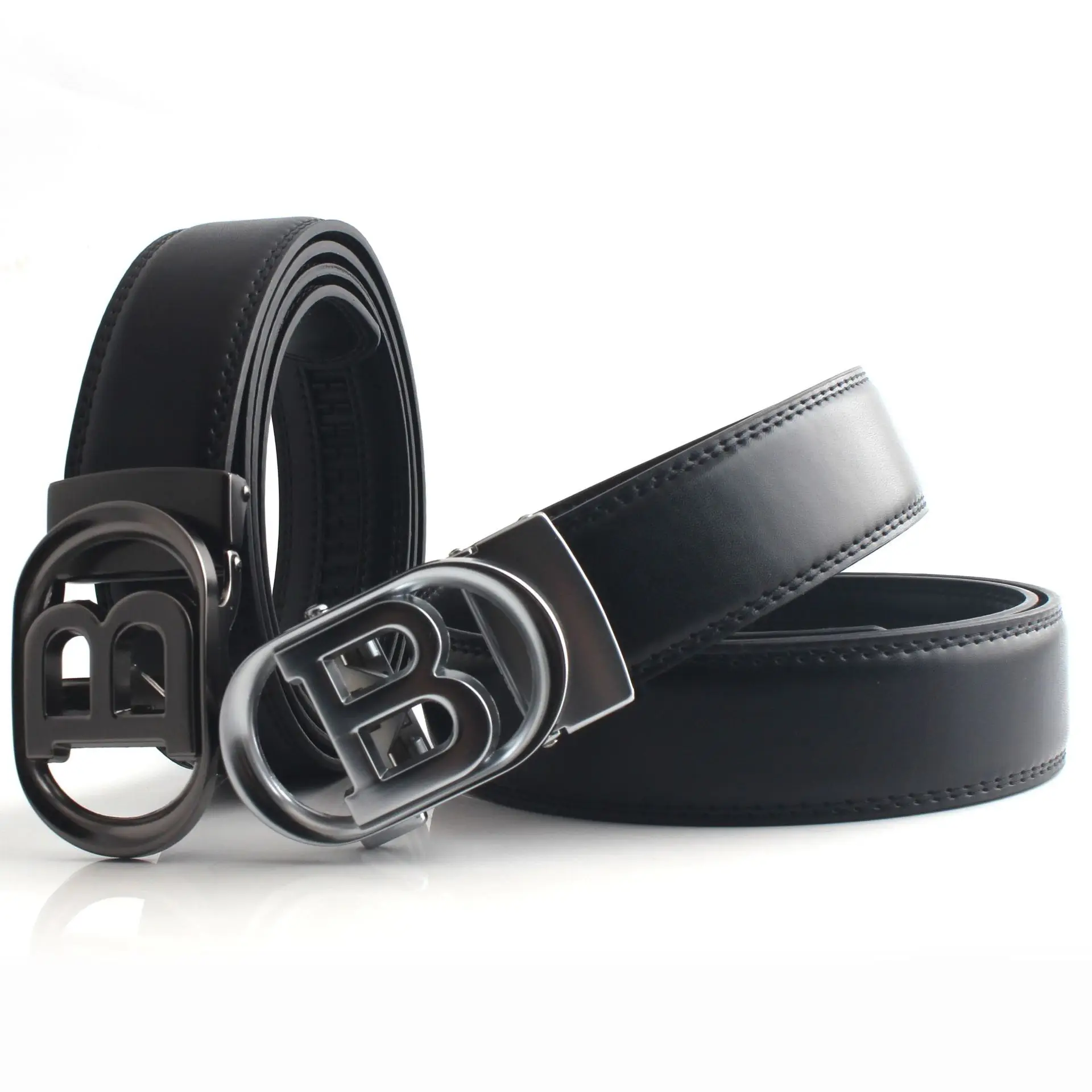 Hongsheng Men's Genuine Leather Letter B Belt — feature 9
