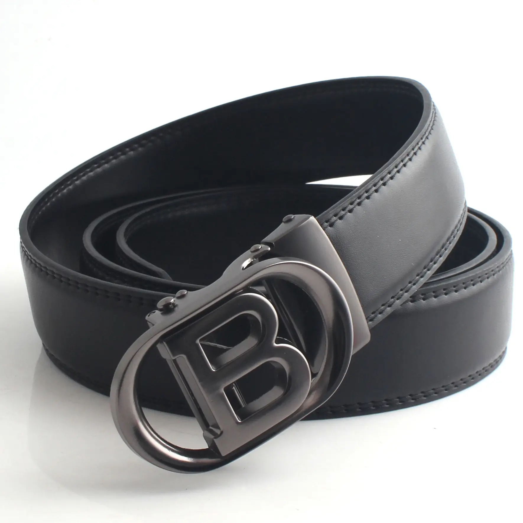 Hongsheng Men's Genuine Leather Letter B Belt - Image 3