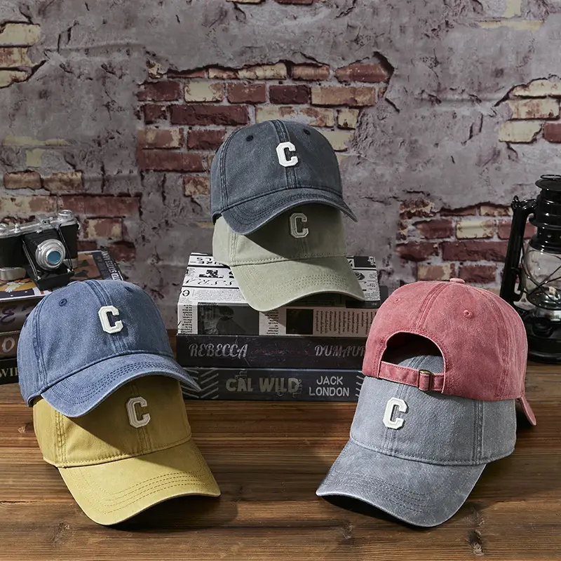 Vintage Wash Cap Children Men's Old Hong Kong Artistic Washed Baseball Cap - Image 15