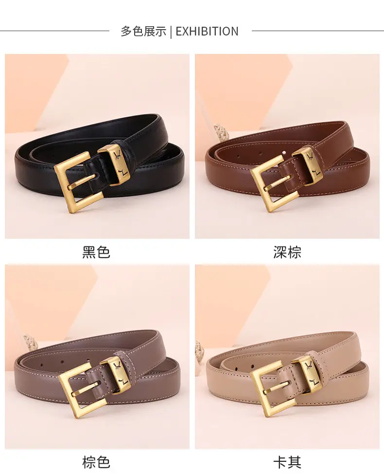 Women's Brown Poplar Shulin Buckle Belt β feature 12