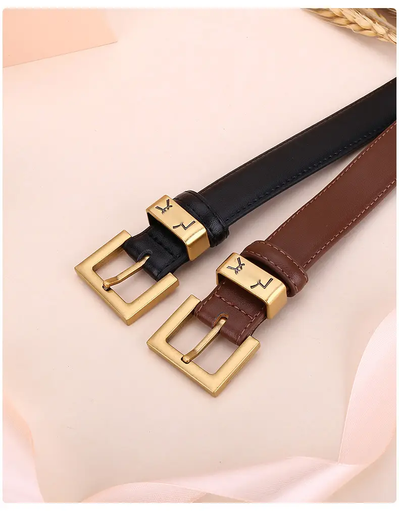 Women's Brown Poplar Shulin Buckle Belt β feature 14
