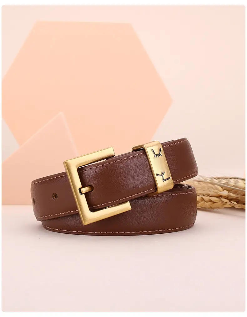 Women's Brown Poplar Shulin Buckle Belt β feature 15