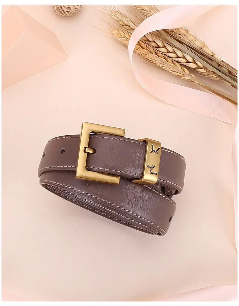 Women's Brown Poplar Shulin Buckle Belt β feature 16