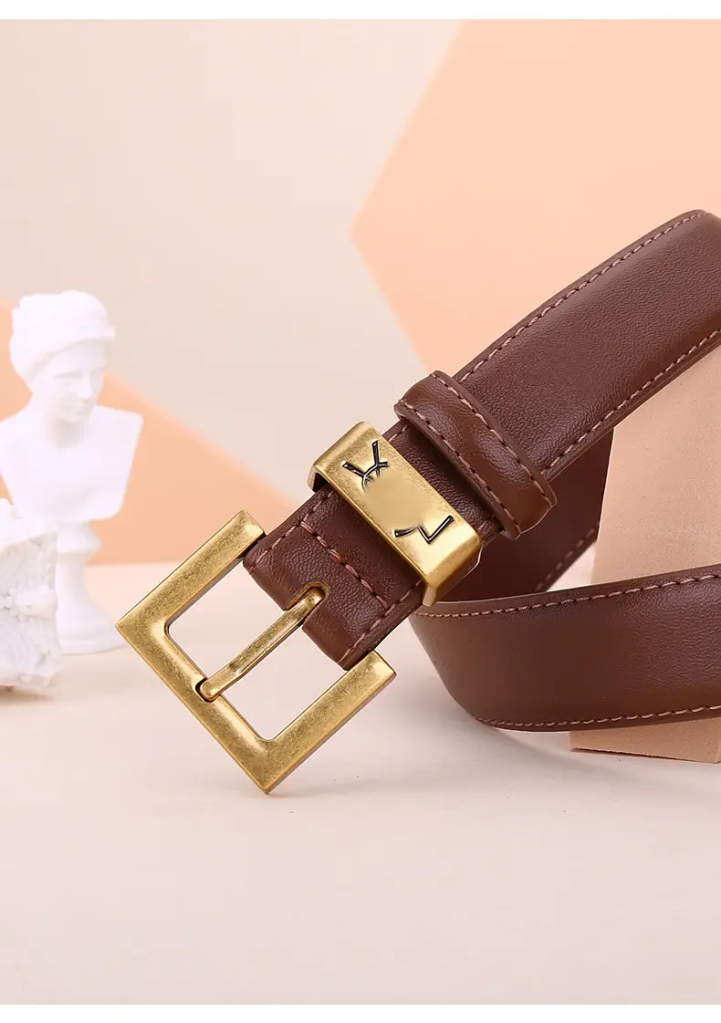 Women's Brown Poplar Shulin Buckle Belt β feature 6