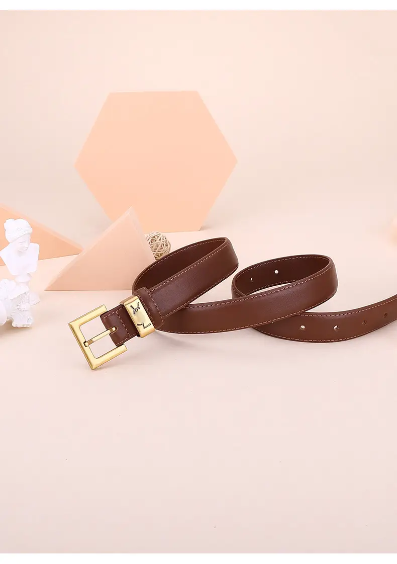 Women's Brown Poplar Shulin Buckle Belt β feature 7