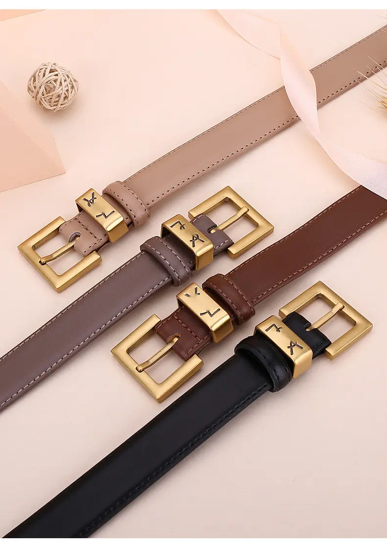 Women's Brown Poplar Shulin Buckle Belt β feature 8