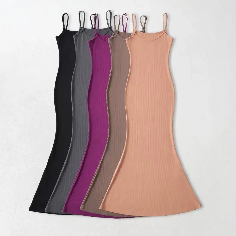 Women's Mermaid Dress High Waist Stretch Sleeveless Dress