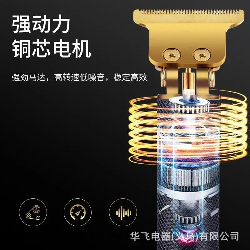 Electric Hair Clipper with 4 Blades & Lubricating Oil