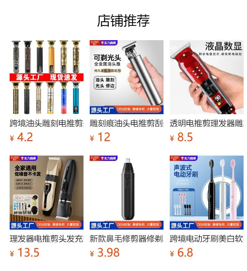 Electric Hair Clipper with 4 Blades & Lubricating Oil — feature 1