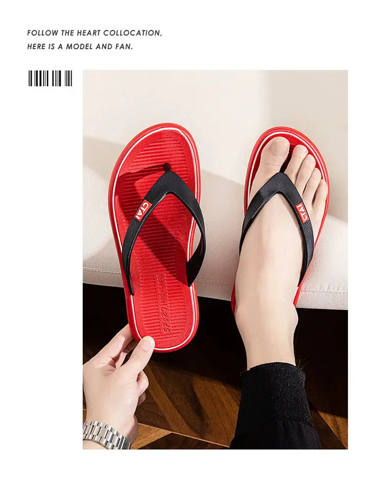 New Men's Casual Flip Flops Summer Non-Slip Teal — feature 15