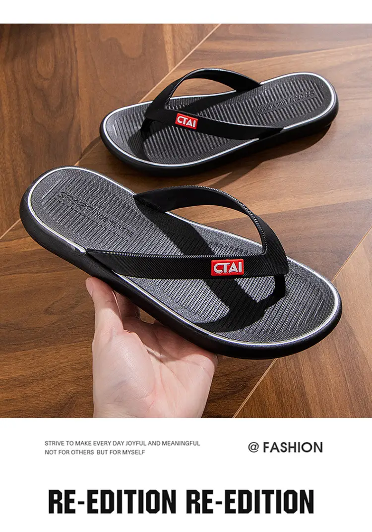 New Men's Casual Flip Flops Summer Non-Slip Teal — feature 17