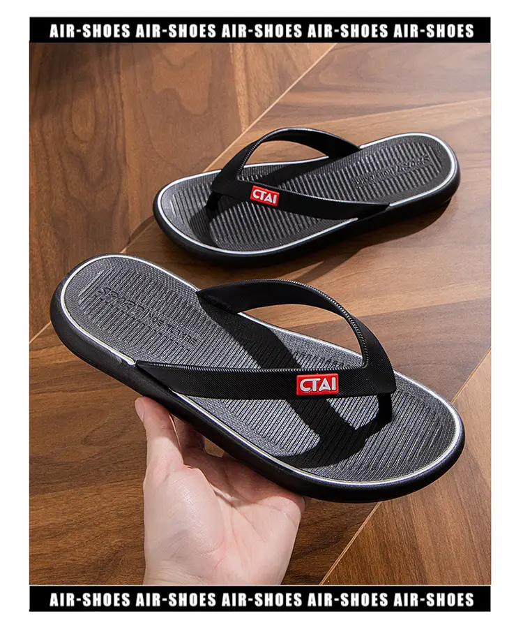 New Men's Casual Flip Flops Summer Non-Slip Teal — feature 3