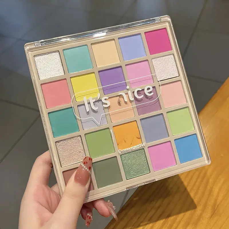 25-Color Eye Shadow Palette with Glitter Sequins - Image 2