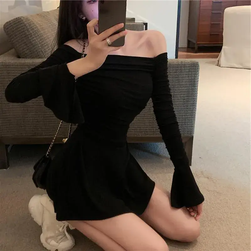 2023 Summer Spice Girl Off-Shoulder Slimming Dress for Women - Image 3