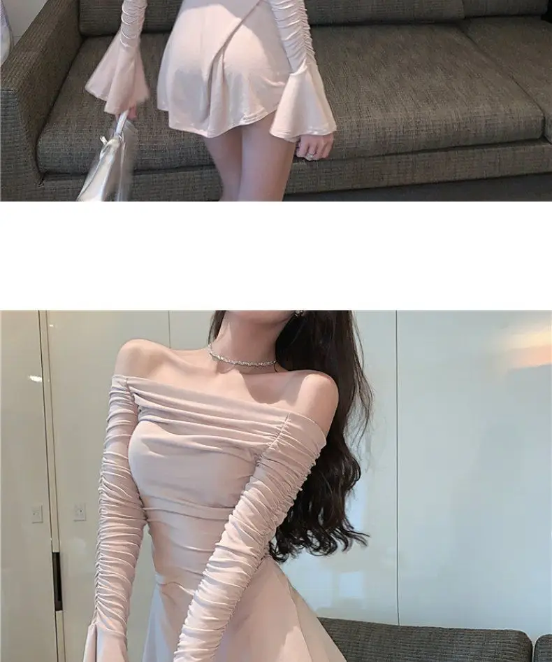 2023 Summer Spice Girl Off-Shoulder Slimming Dress for Women — feature 16