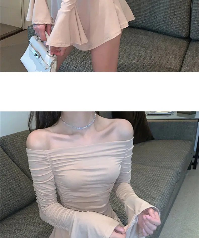 2023 Summer Spice Girl Off-Shoulder Slimming Dress for Women — feature 17