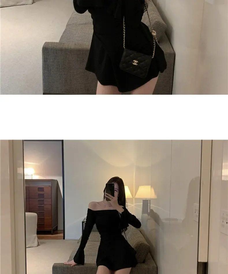 2023 Summer Spice Girl Off-Shoulder Slimming Dress for Women — feature 3