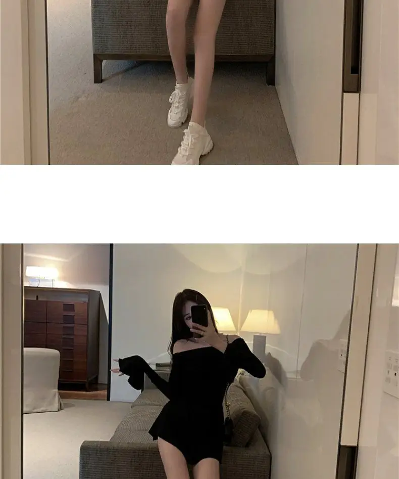 2023 Summer Spice Girl Off-Shoulder Slimming Dress for Women — feature 4