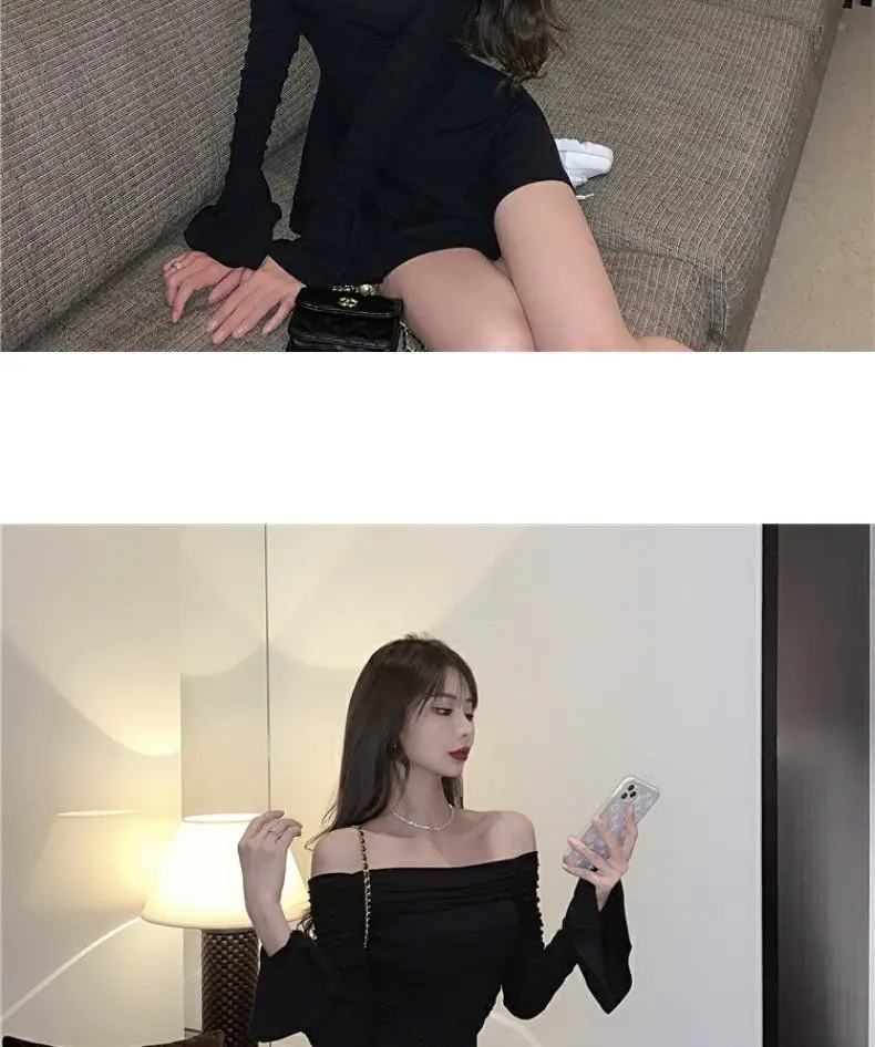 2023 Summer Spice Girl Off-Shoulder Slimming Dress for Women — feature 9