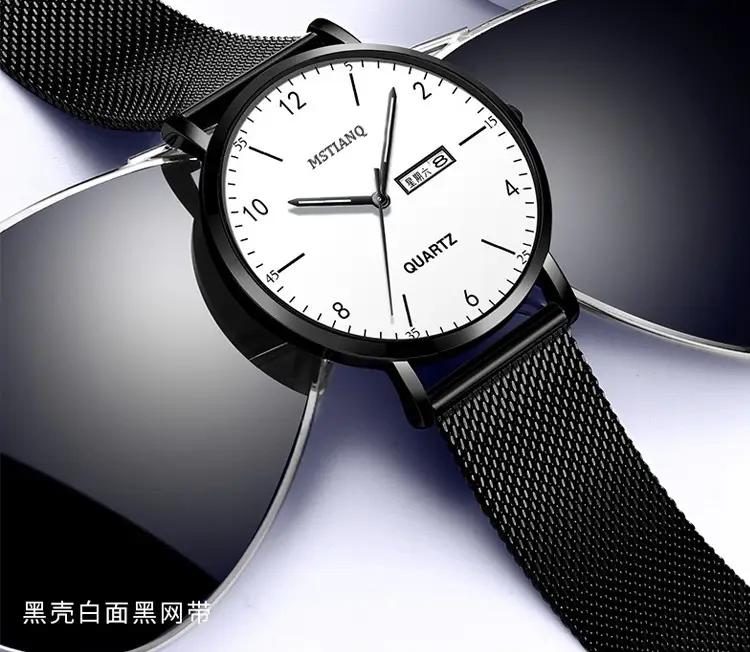 Men Luminous Electronic Quartz Watch Black Green — feature 14