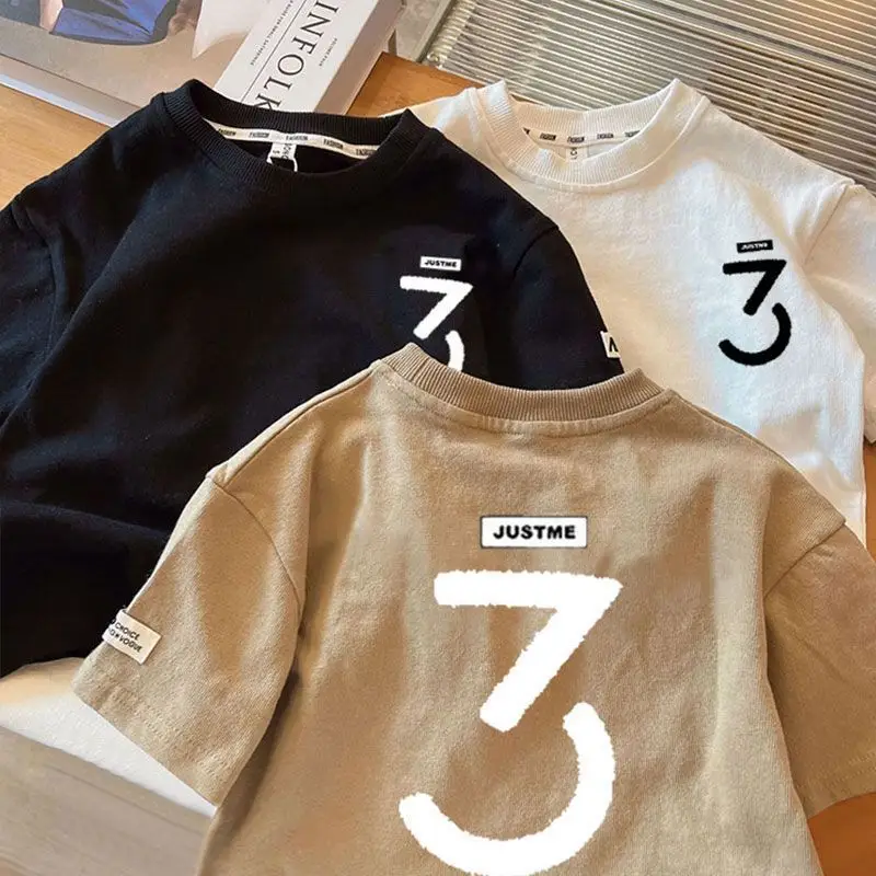 Boys Cotton T-Shirt Short Sleeve Summer Cool Style - Image 18