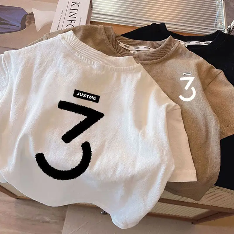 Boys Cotton T-Shirt Short Sleeve Summer Cool Style - Image 20