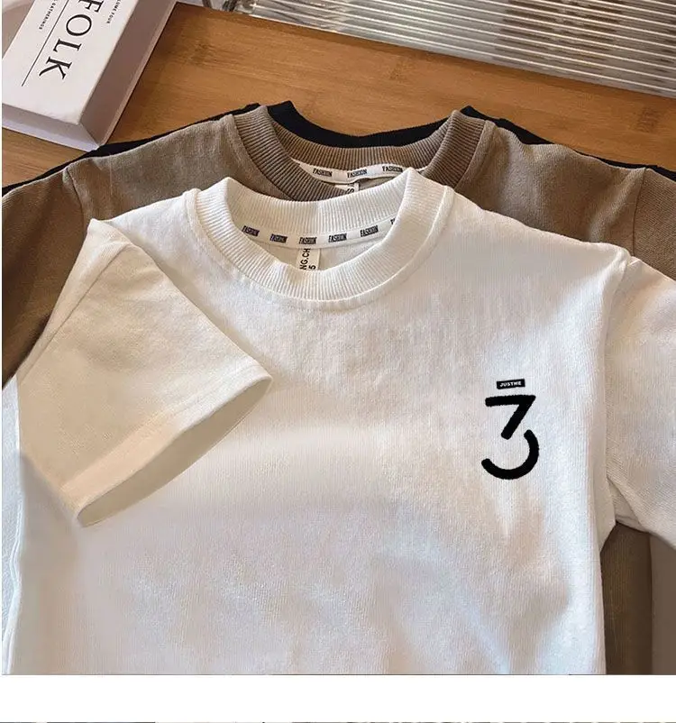 Boys Cotton T-Shirt Short Sleeve Summer Cool Style — feature 5