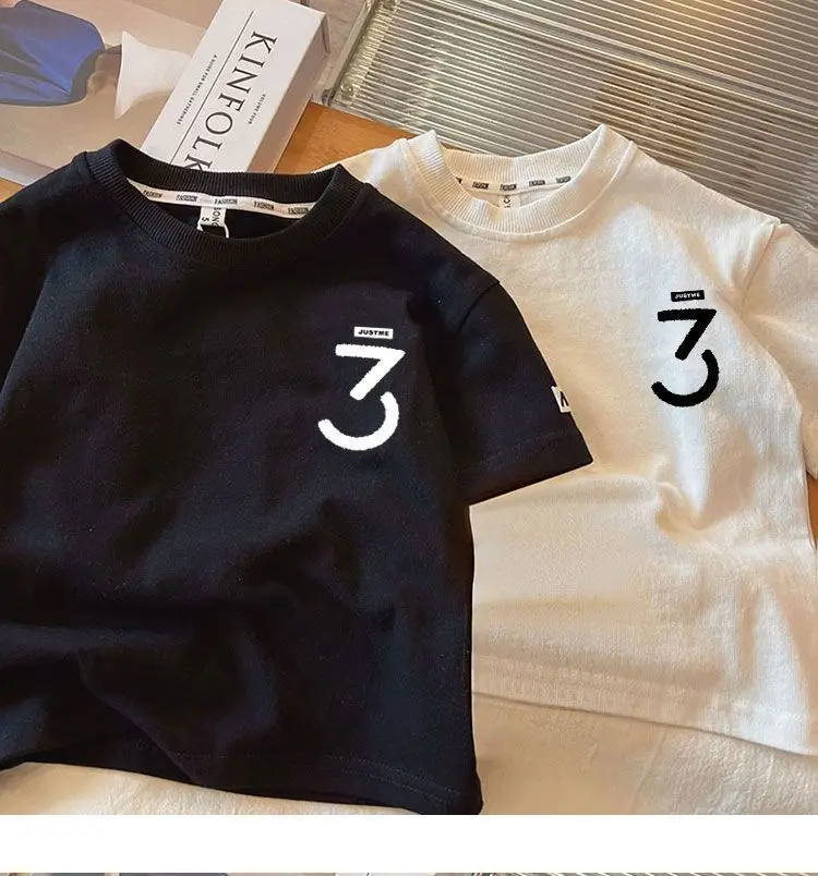 Boys Cotton T-Shirt Short Sleeve Summer Cool Style — feature 6